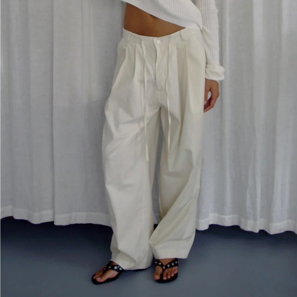 Deiji Studios Baggy Tailored Turn Pant Cream in Medium